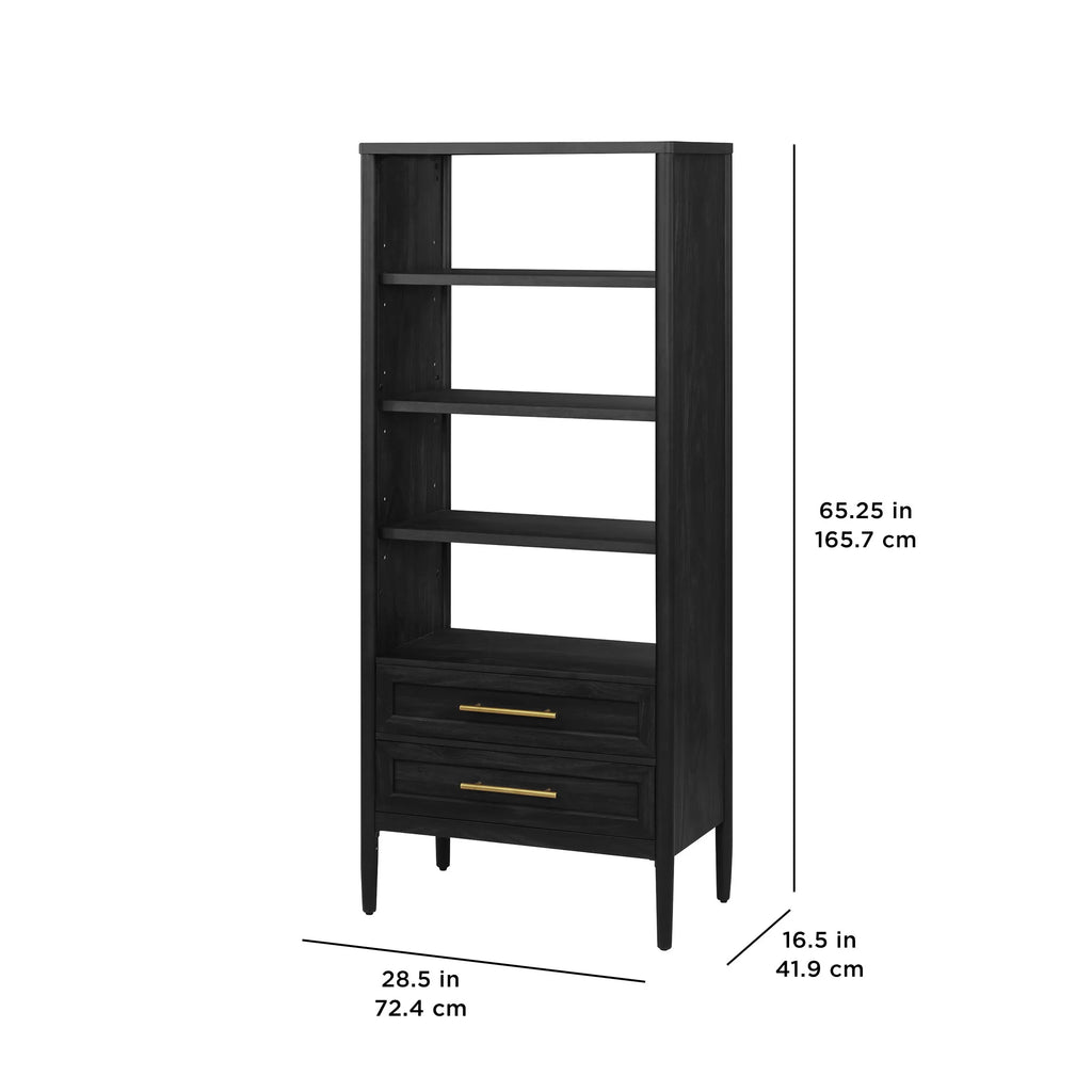 4-Shelf Bookcase with Storage Drawers N760