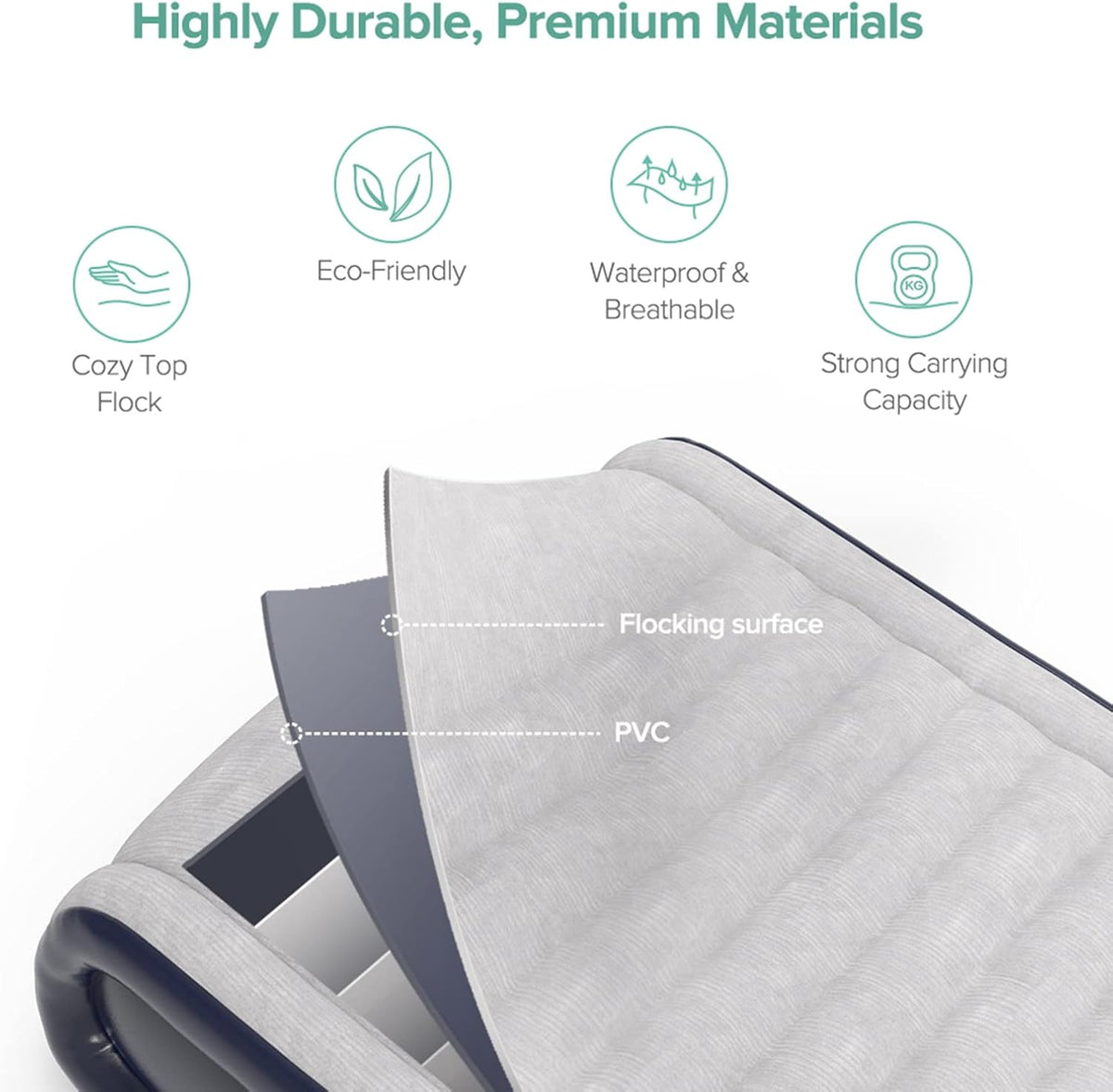 Full Luxury Queen Air Mattress with Built in Pump C4820