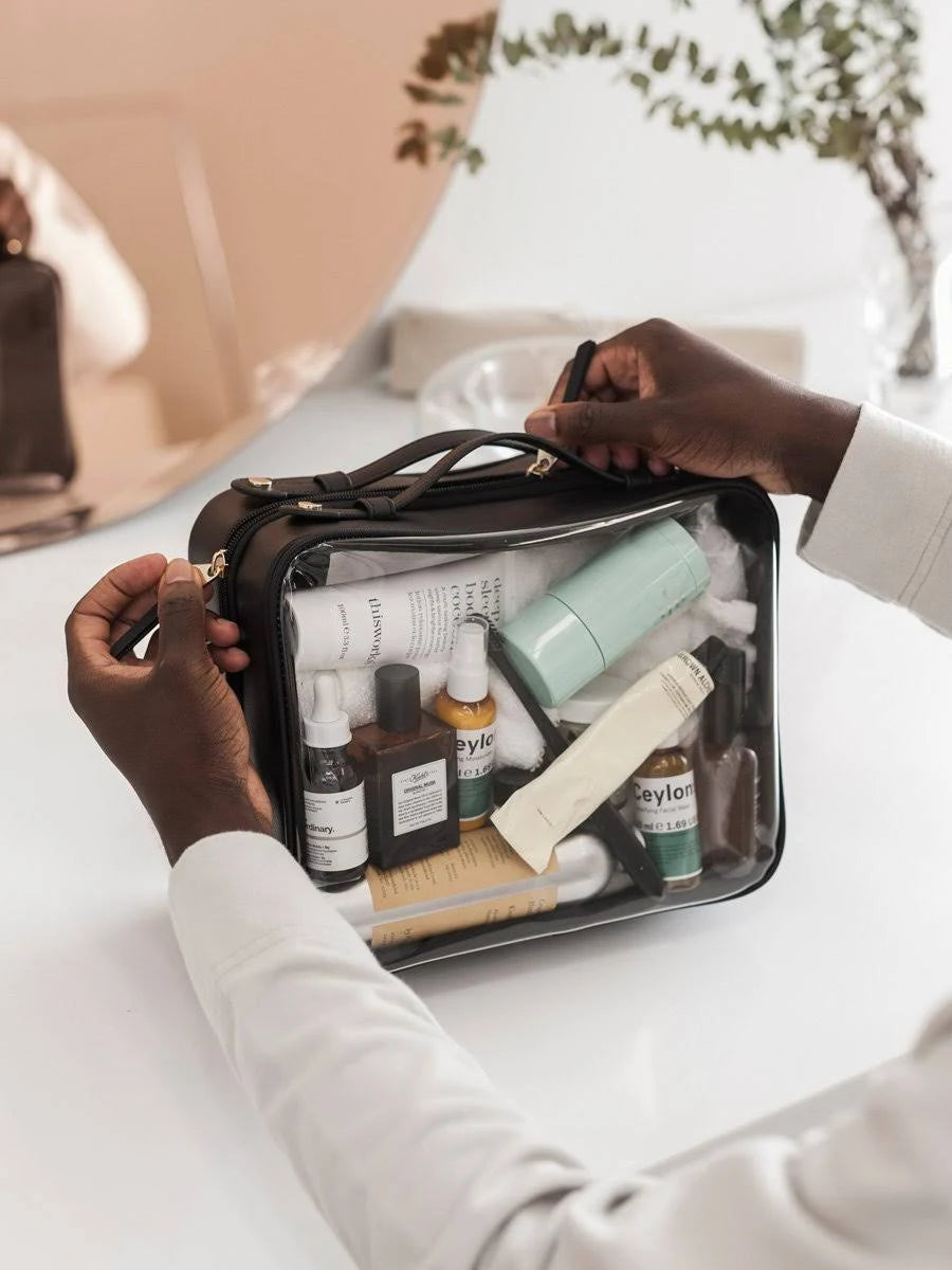 Clear Cosmetic Case Black One Size X518493