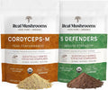 Cordyceps and 5 Defenders Mushroom Extract Powder Bundle W95907