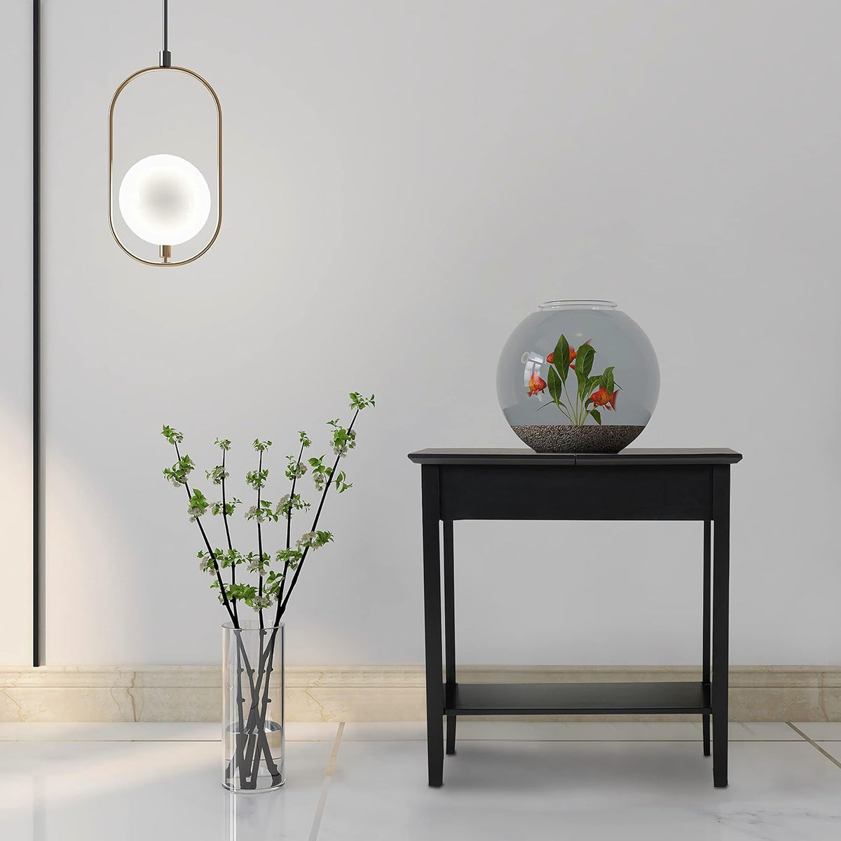 Flip Top End Table Wooden Sofa Side Table with Storage and Shelf M90942