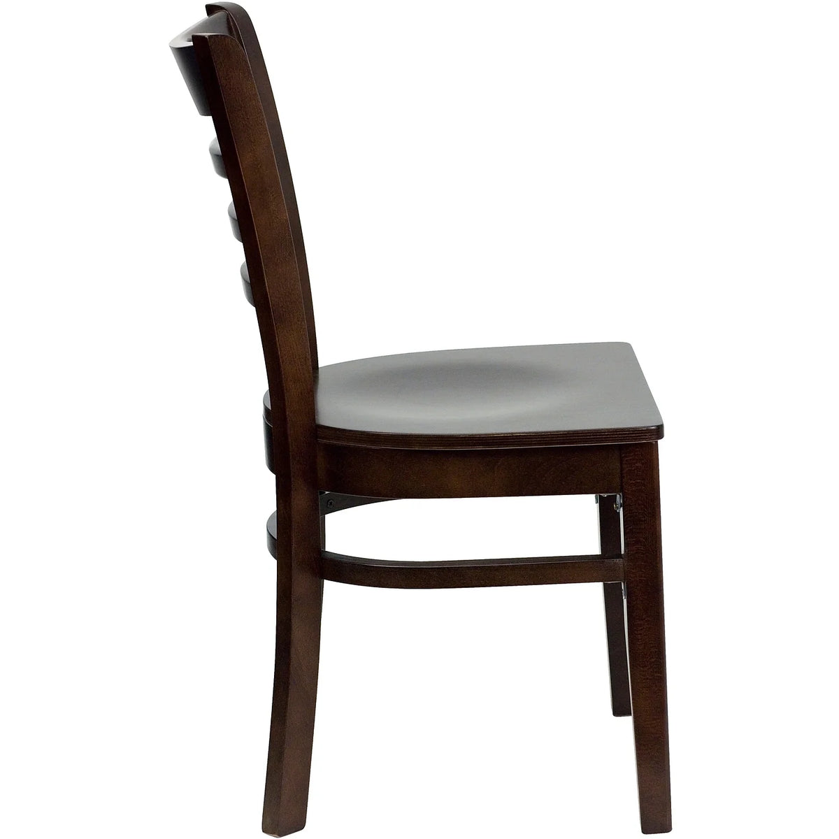 2 Pack Ladder Back Walnut Wood Chair K446229