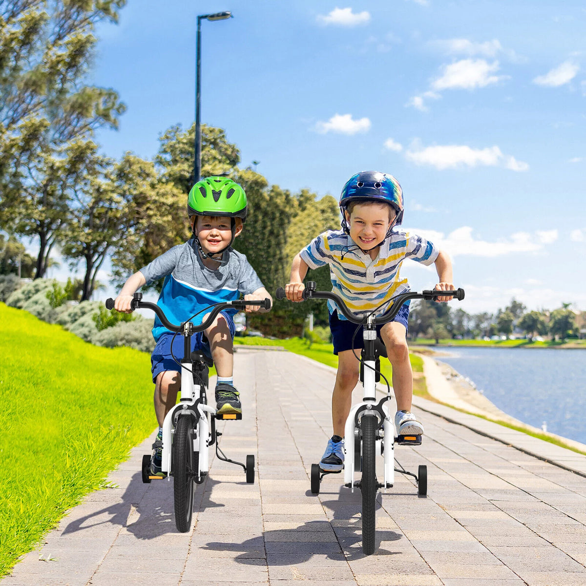 14 Inch Kids Bike with Training Wheels and Basket C31450