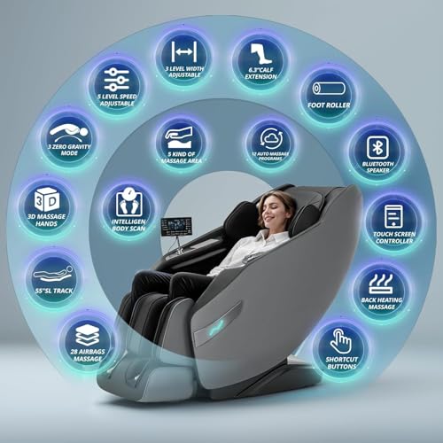 3D Full Body Zero Gravity Massage Chair with Heat and SL-Track N4194