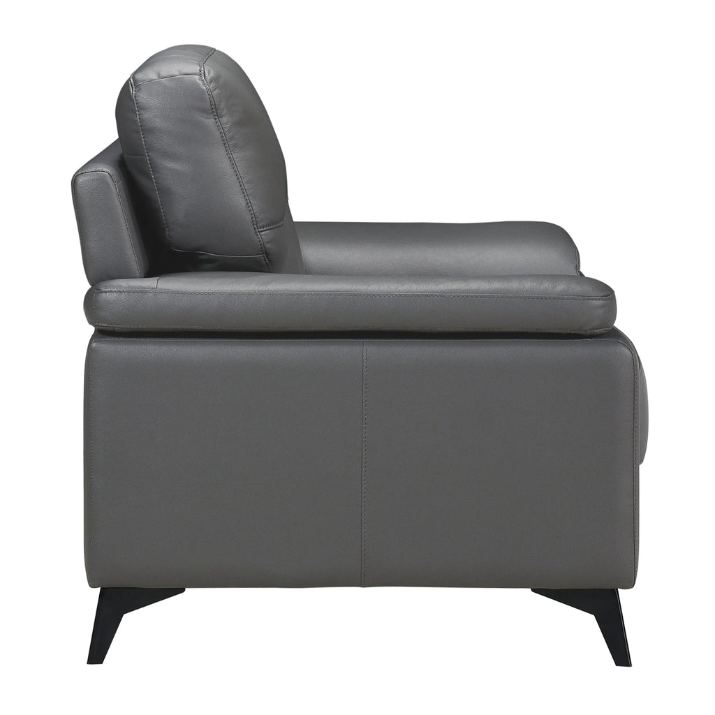 Dark Gray Leather Upholstered Chair H87060
