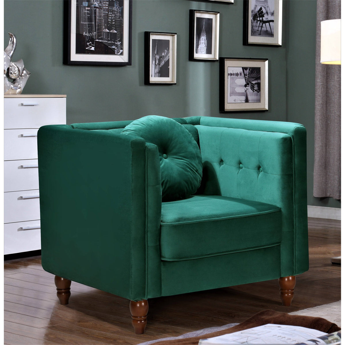 Grey Chesterfield Chair Y97068