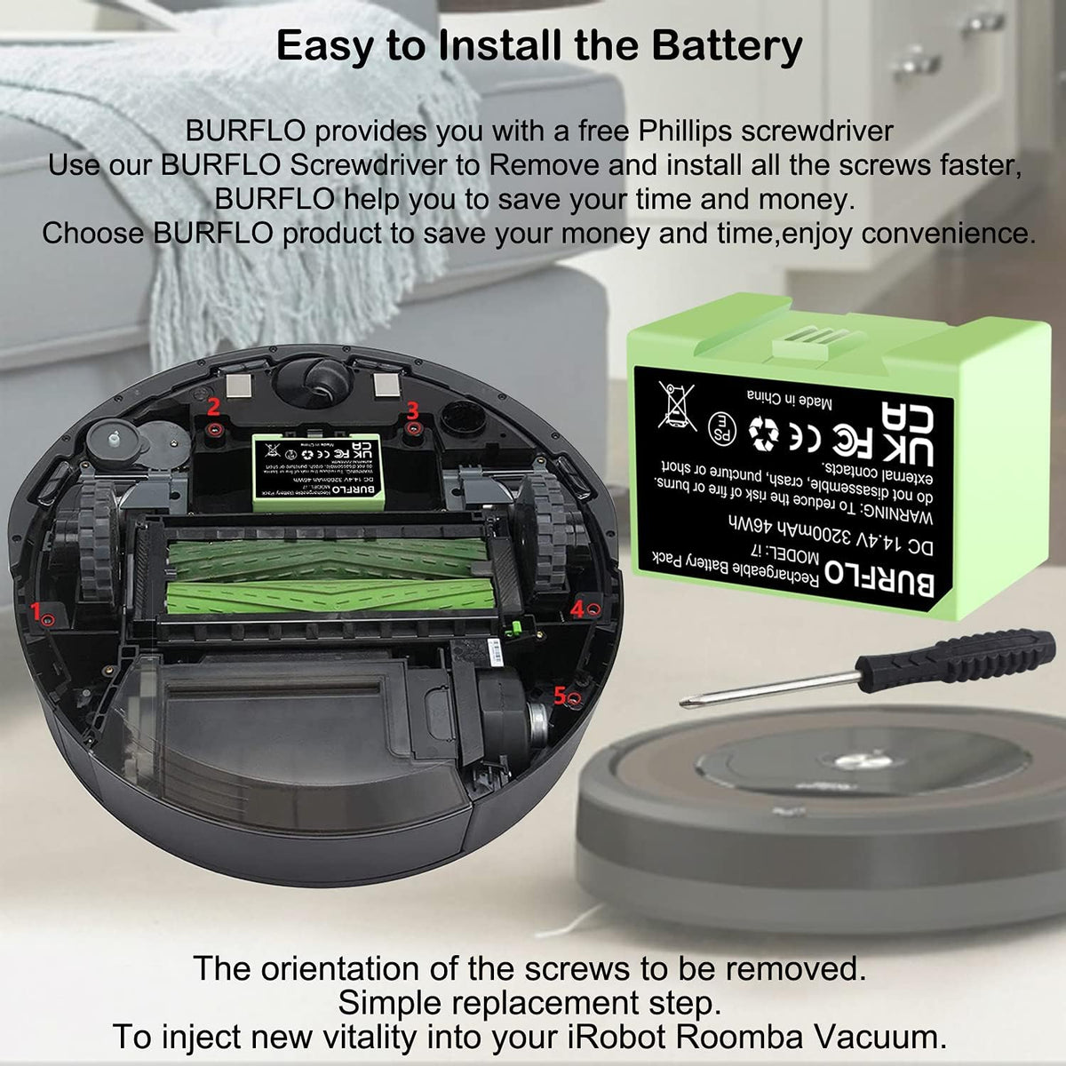 3200mAh Lithium ion Replacement Battery Pack of 2 W9855