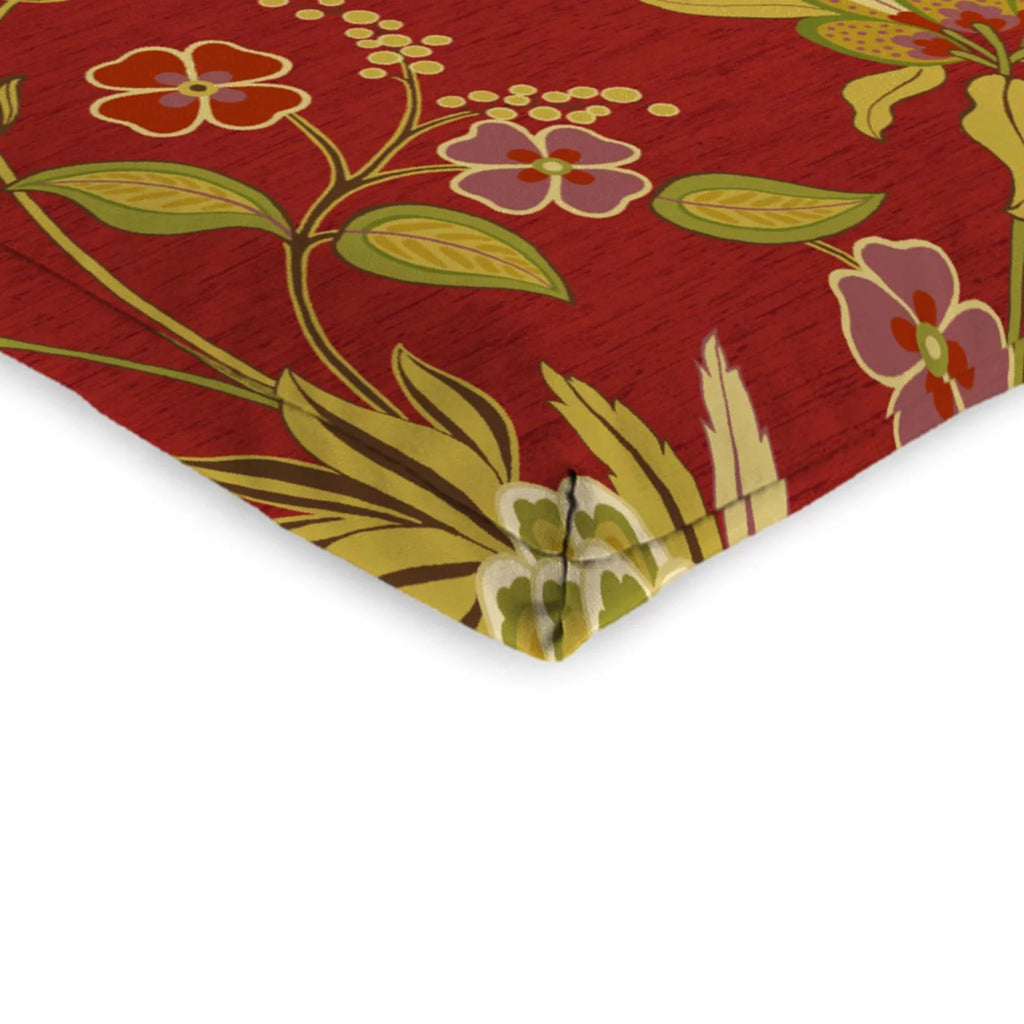 Multicolor Floral Outdoor Chair Cushion with Ties I795195