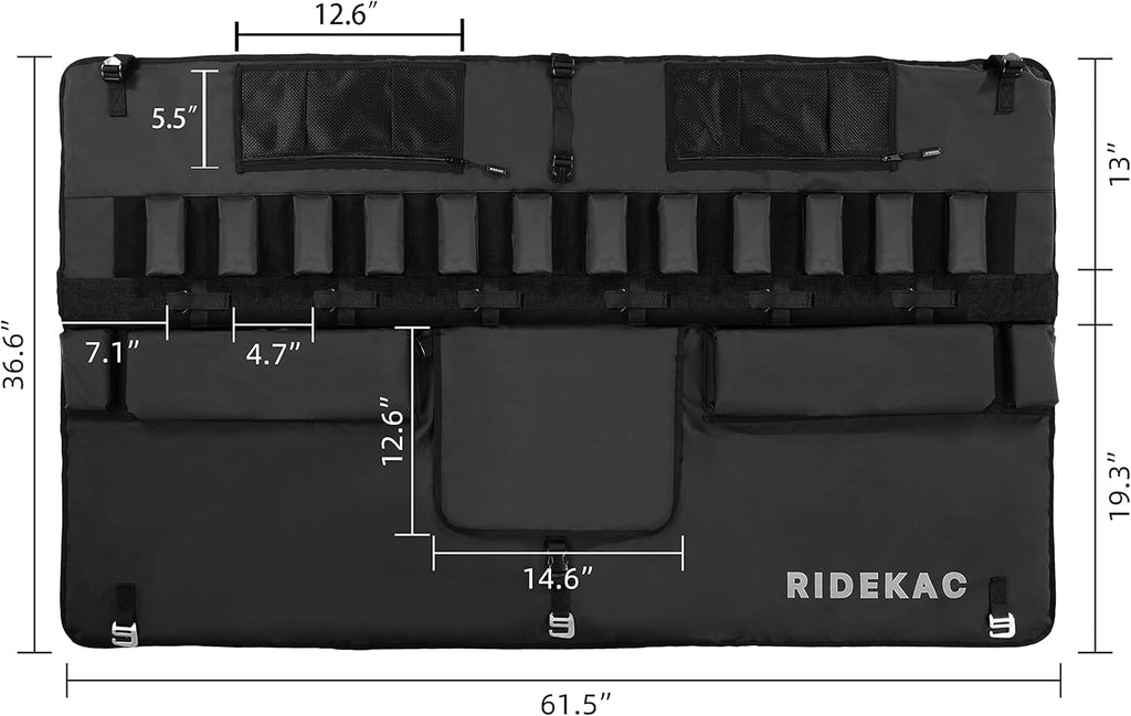 Bike Tailgate Pad with 2 Storage Pockets, 62, Up to 6 Bike Capacity L9591