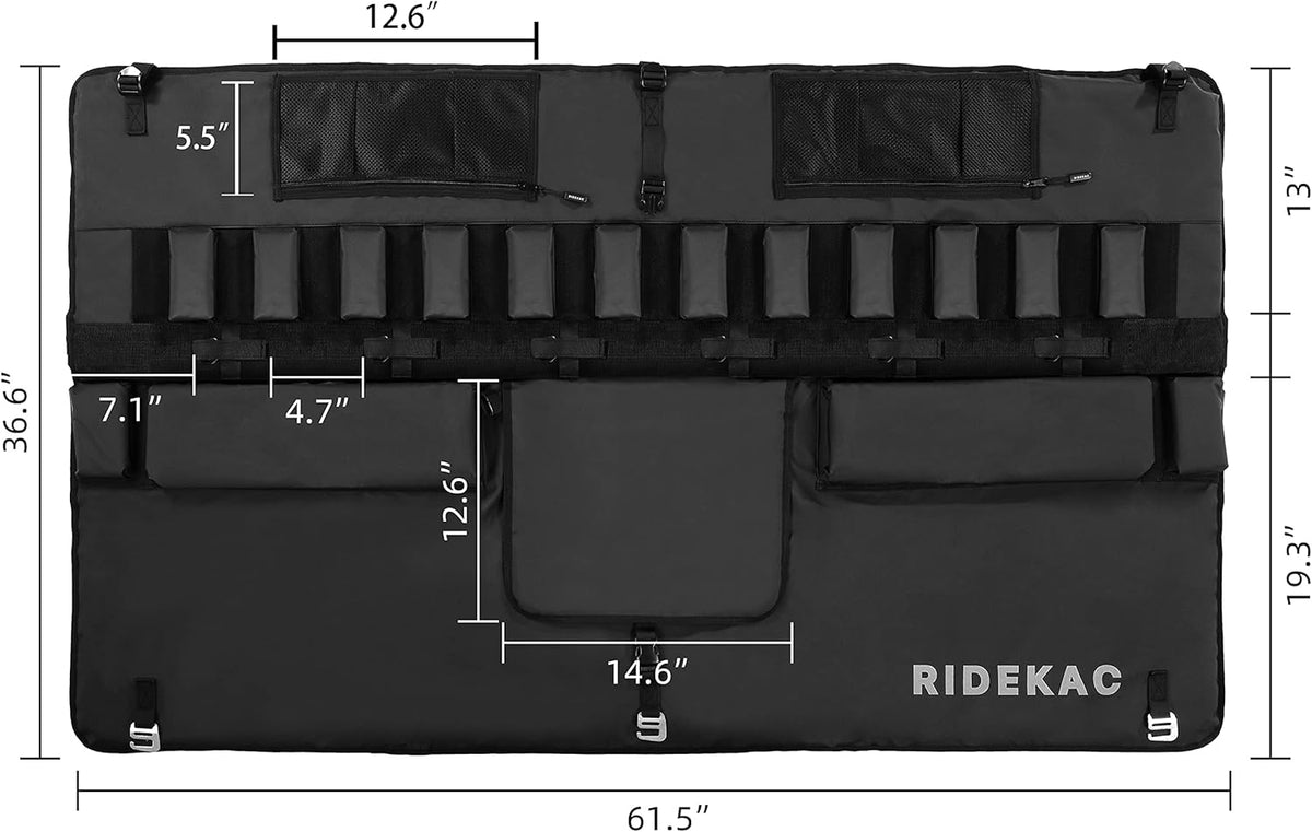 Bike Tailgate Pad with 2 Storage Pockets, 62, Up to 6 Bike Capacity L9591