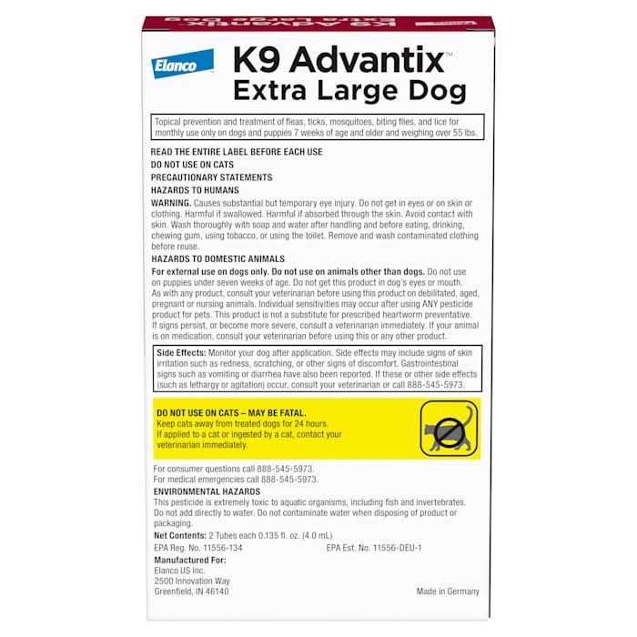 Flea Tick Mosquito Prevention for Extra Large Dogs Over 55 Lbs H736977