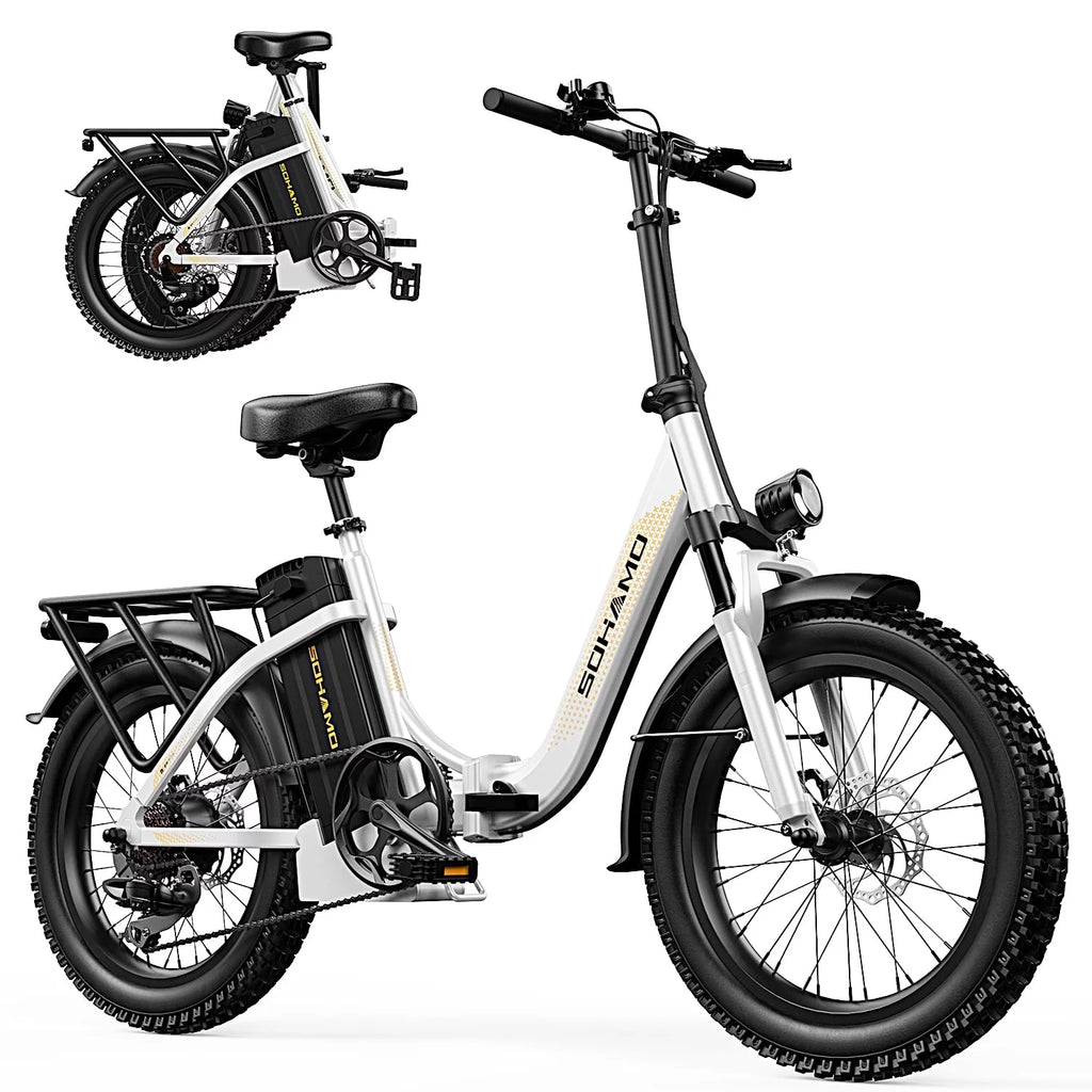 48V 15AH 750W Folding Electric Bike 20" Fat Tire E8692