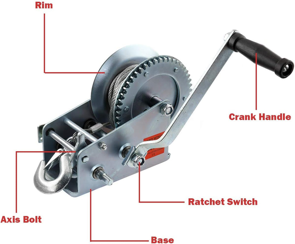 3500lbs Steel Hand Winch Cable, Pack of 2 J4663