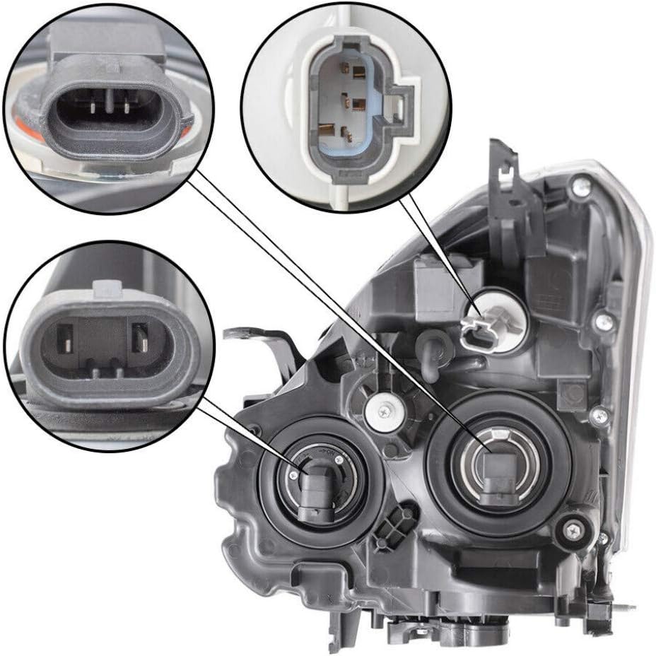 Passenger Side Halogen Headlight Assembly for Nissan Rogue 2009 2010 U37154