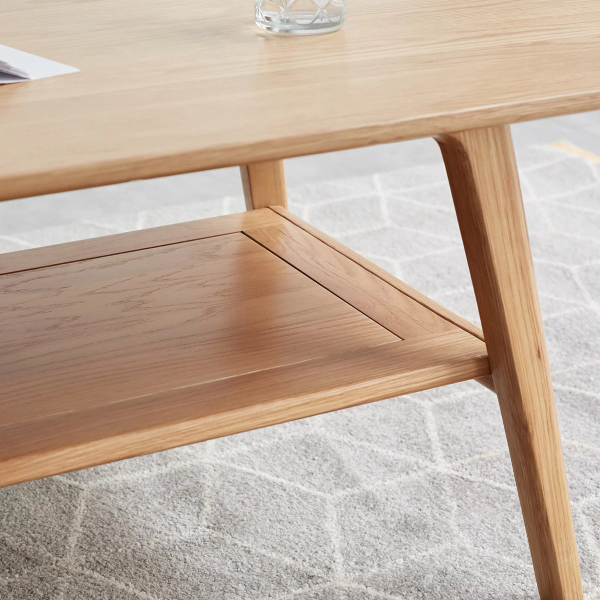 Wood Coffee Table with Storage Shelf X26236