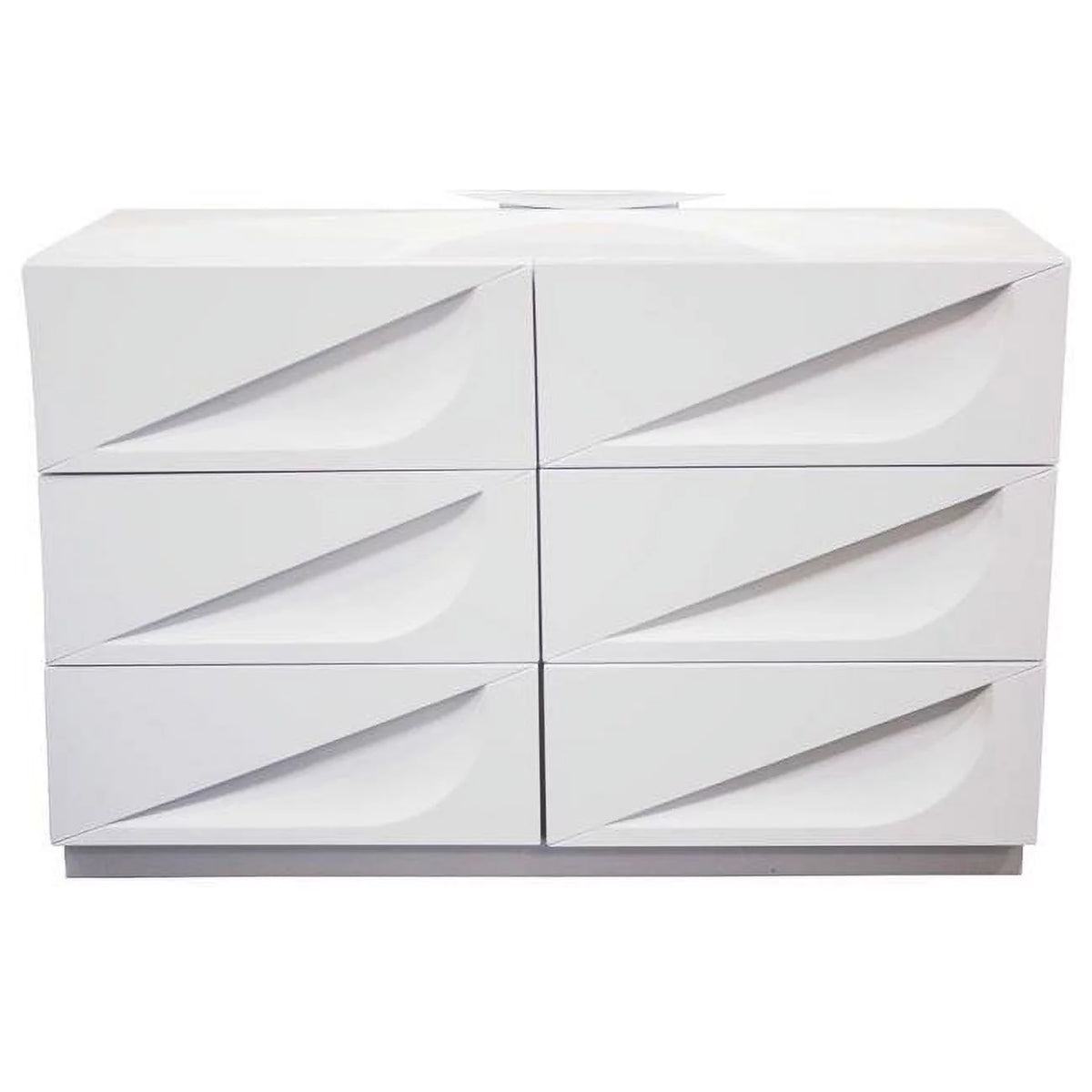 Off White 6 Drawer Poplar Wood Dresser K7802