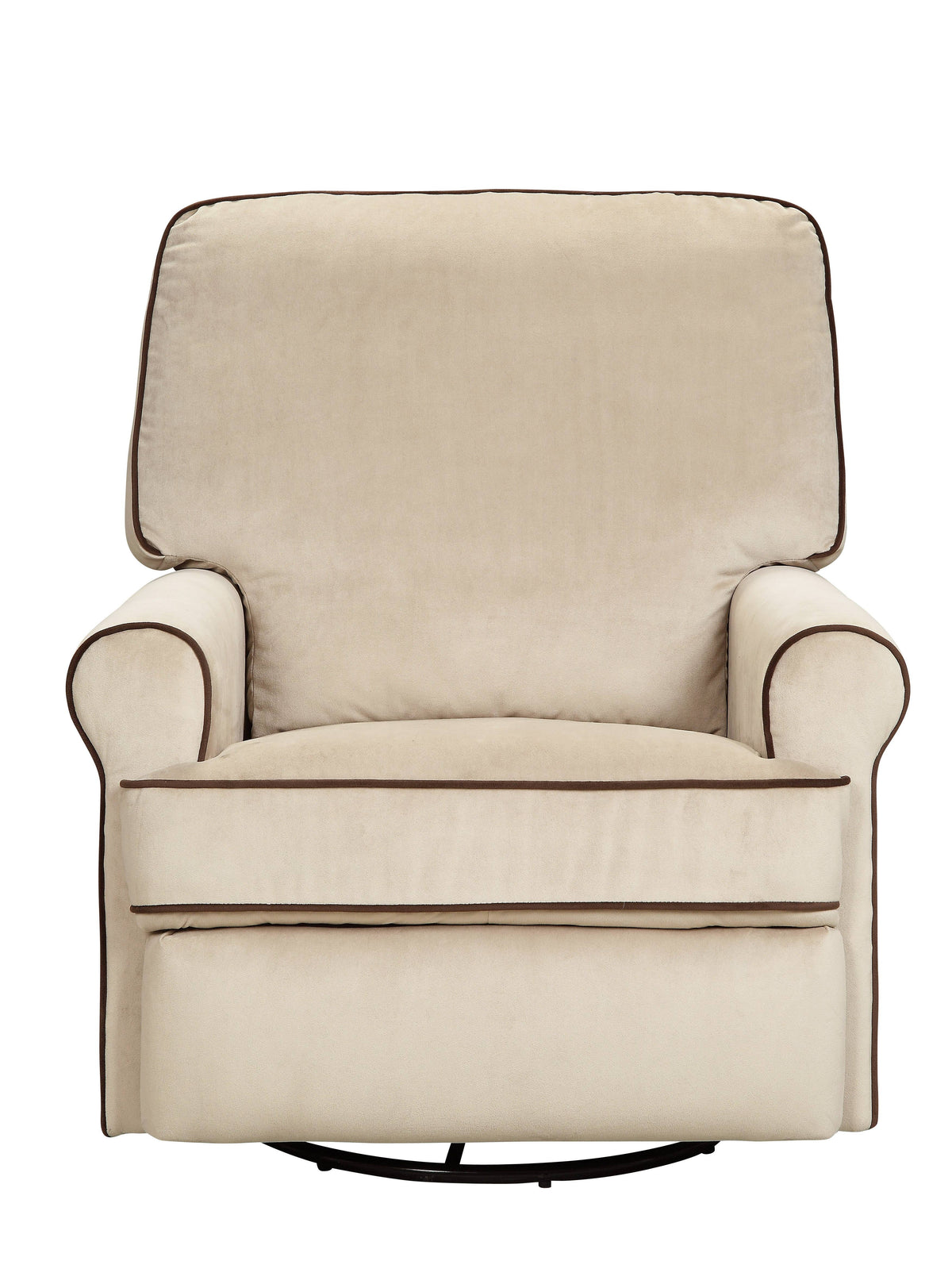 Tan Fabric Swivel Glider Recliner Y2648