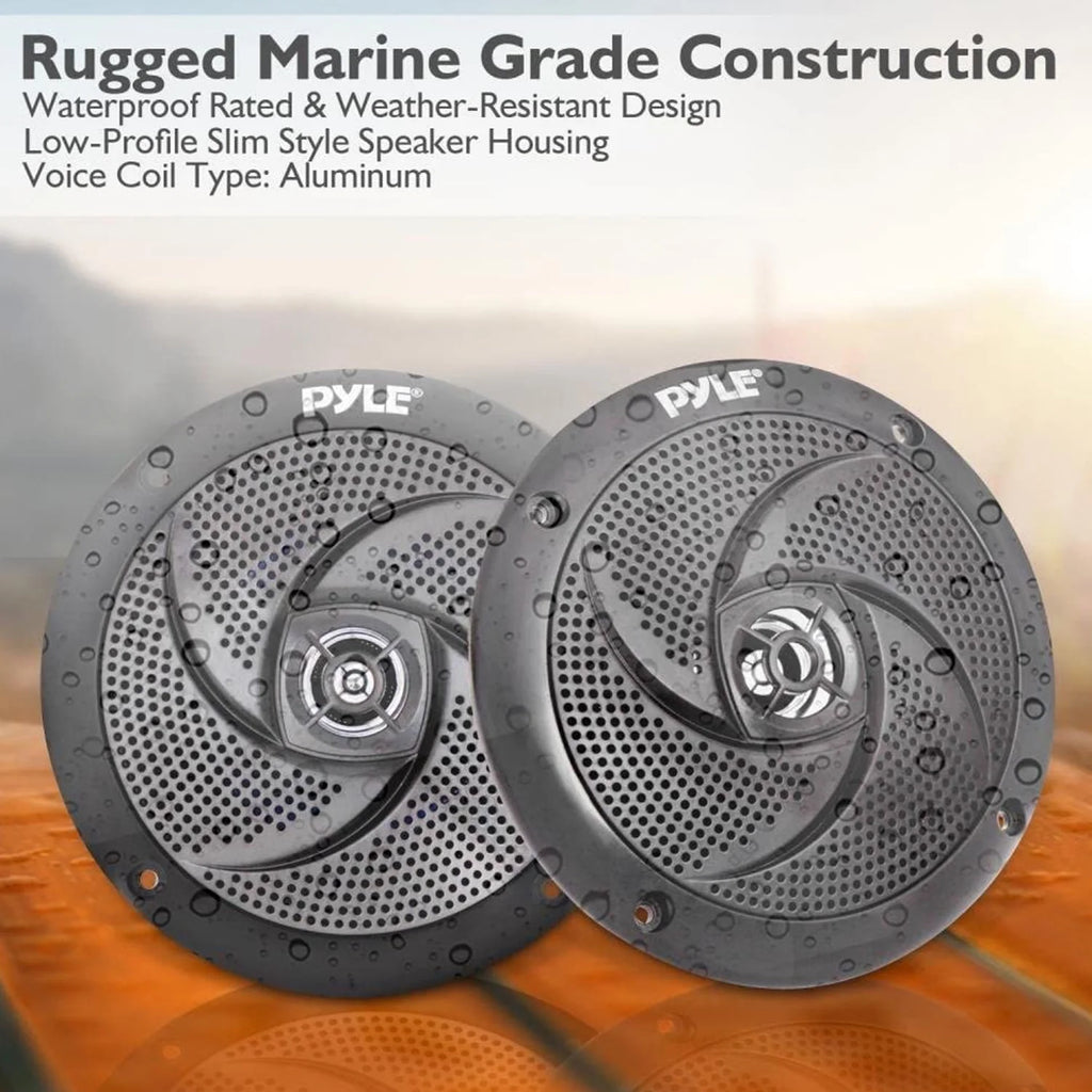 5.25-In Waterproof Low Profile Marine Speakers K157