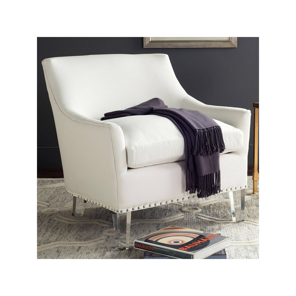 White Tufted Club Chair O382
