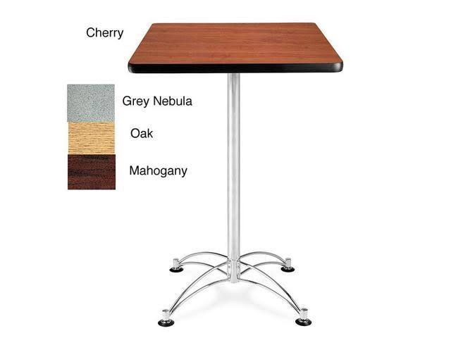 Chrome Base Cafe Table Mahogany G940229