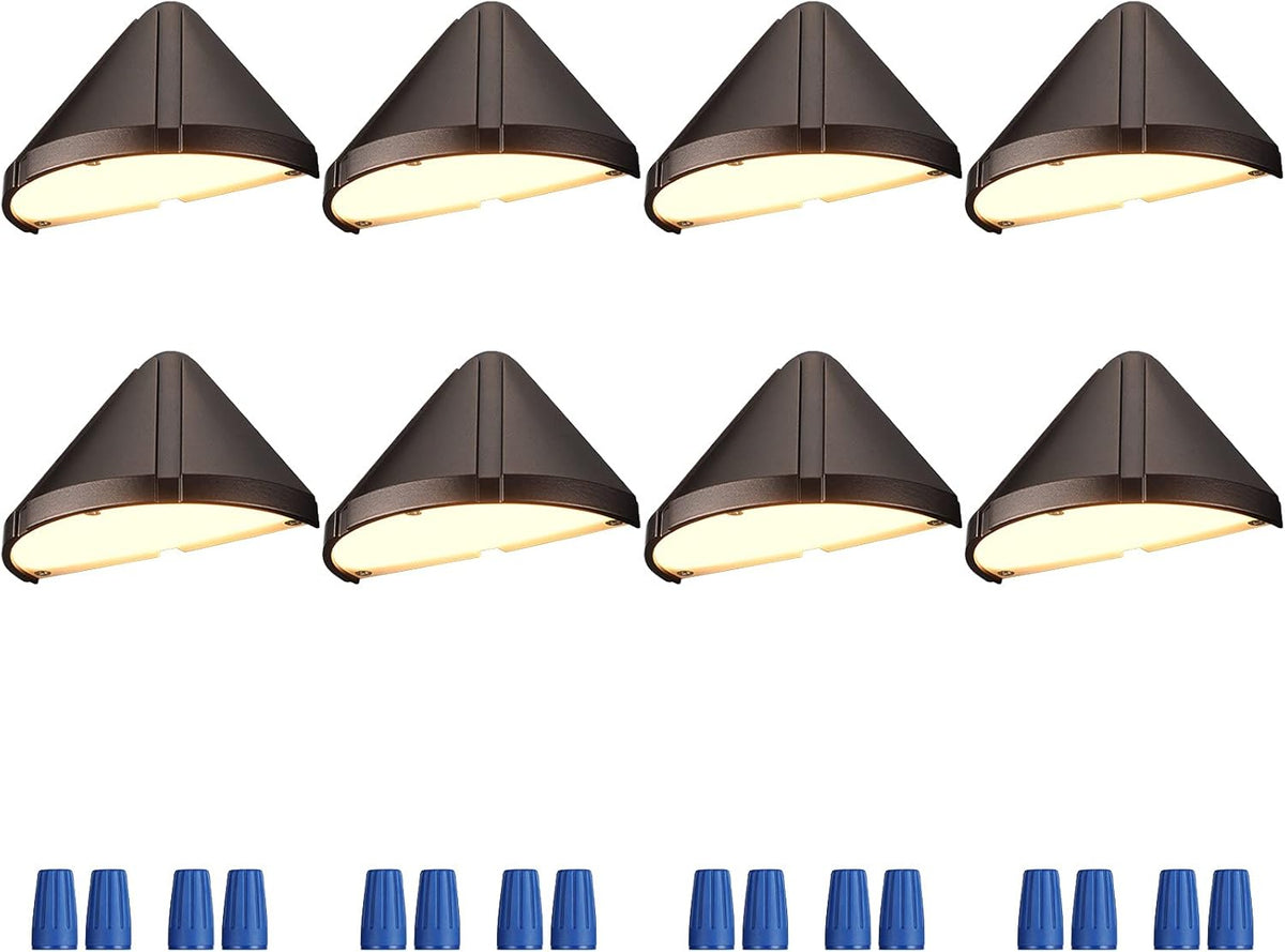 8-Pack 5W Low Voltage Deck Lights, Aluminum Housing, IP65 Waterproof U4105