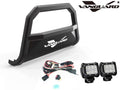 Black Powdercoat Bull Bar with 2.5in Cube LED Kit H4894