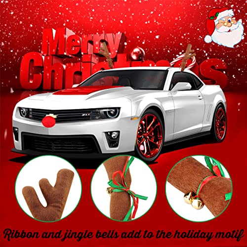 Car Reindeer Antler and Nose Kit Decoration Set V6752