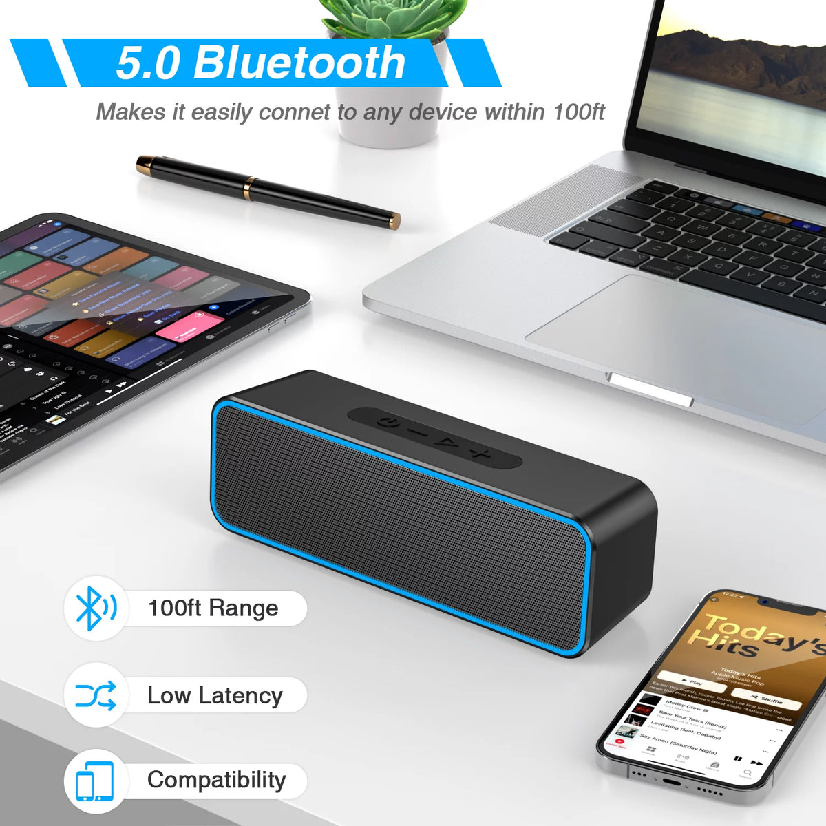 Portable Bluetooth Speaker with Loud Stereo Sound B3157