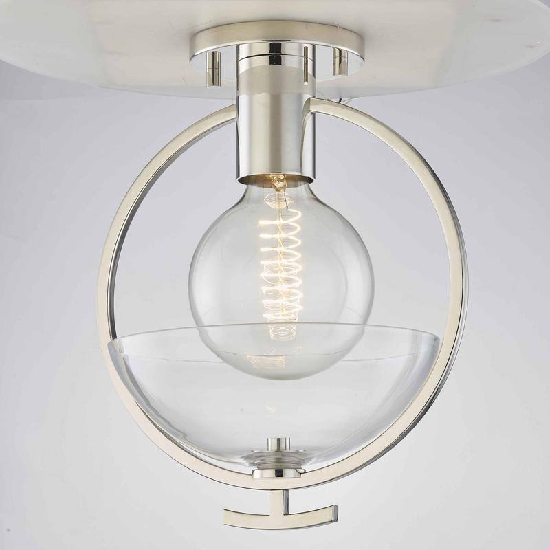 Polished Nickel Semi-Flush Mount Light X702839