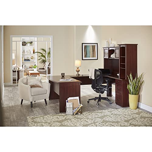 65"W U-Shaped Executive Corner Desk, Cherry R8456
