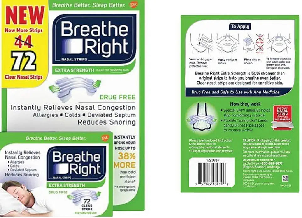 Drug-Free Nasal Strips 72 Count I79098