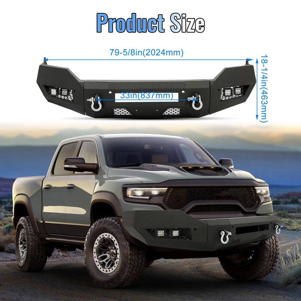 Front Bumper with D-Ring LED Fog Light H293