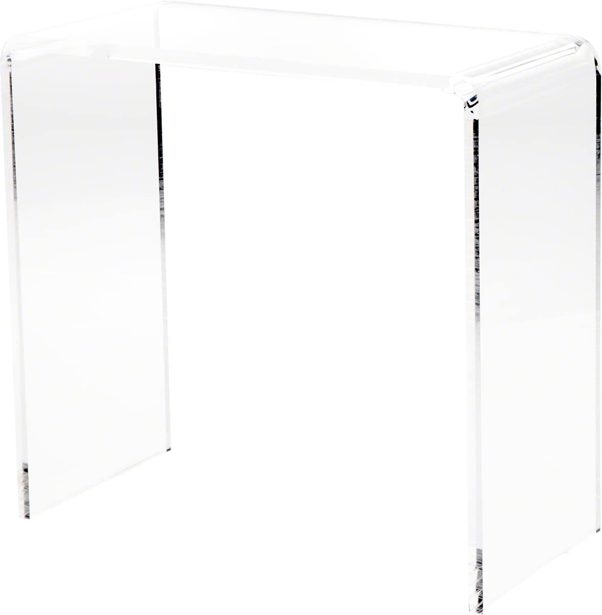 Clear Acrylic Rectangular Display Riser, 12 H x 12 W x 6 D, Pack of 2 M775