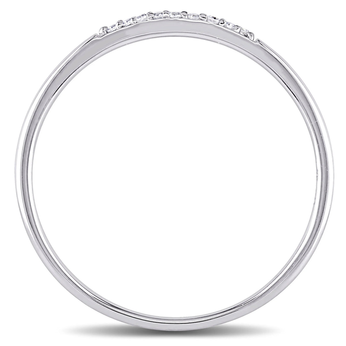 10kt White Gold Diamond Accent Wedding Band E3969