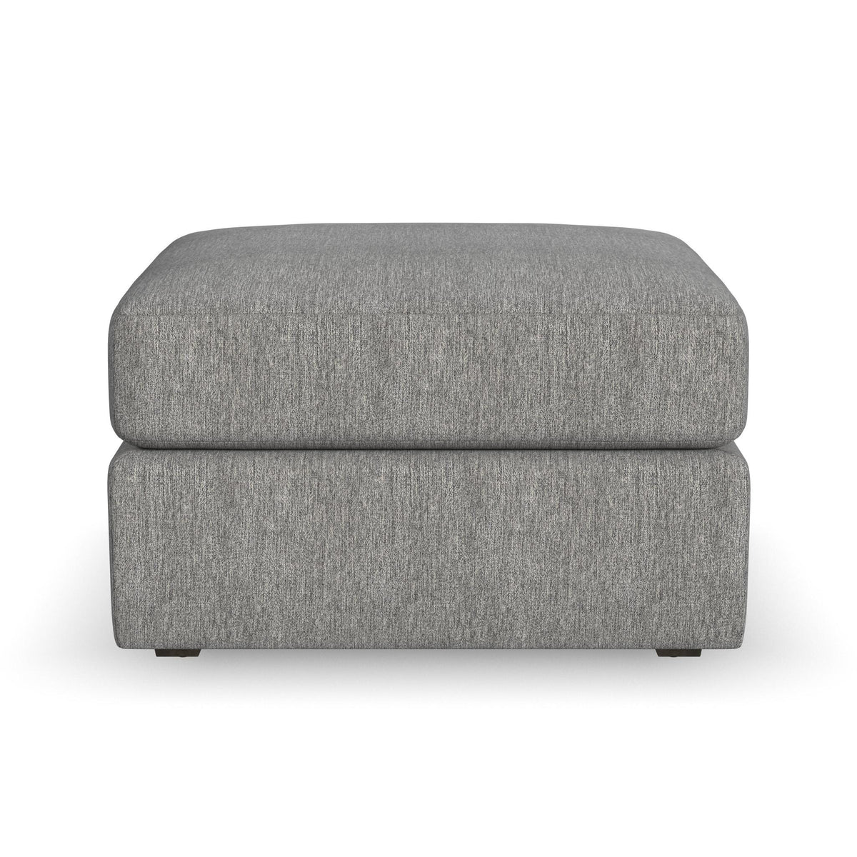 Gray Square Bumper Ottoman with Performance Fabric F42573