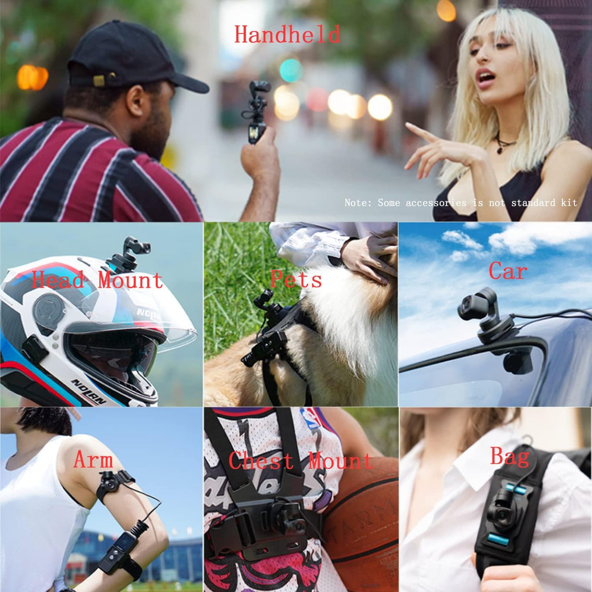 4K Video Action Camera with 3-Axis Gimbal Stabilized U9654