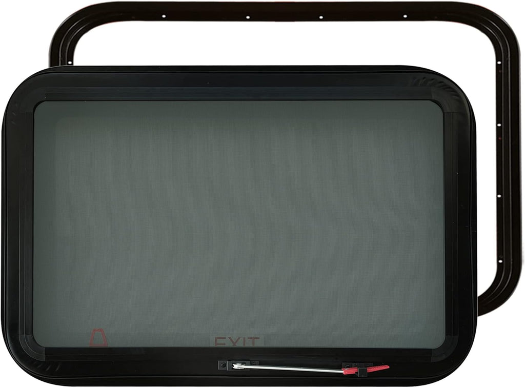 RV EXIT Windows 30 W x 20 H with Trim Rings E833