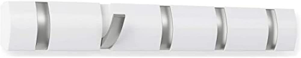 Natural/Nickel Wall Mounted Floating Rack with Retractable Hooks E806286