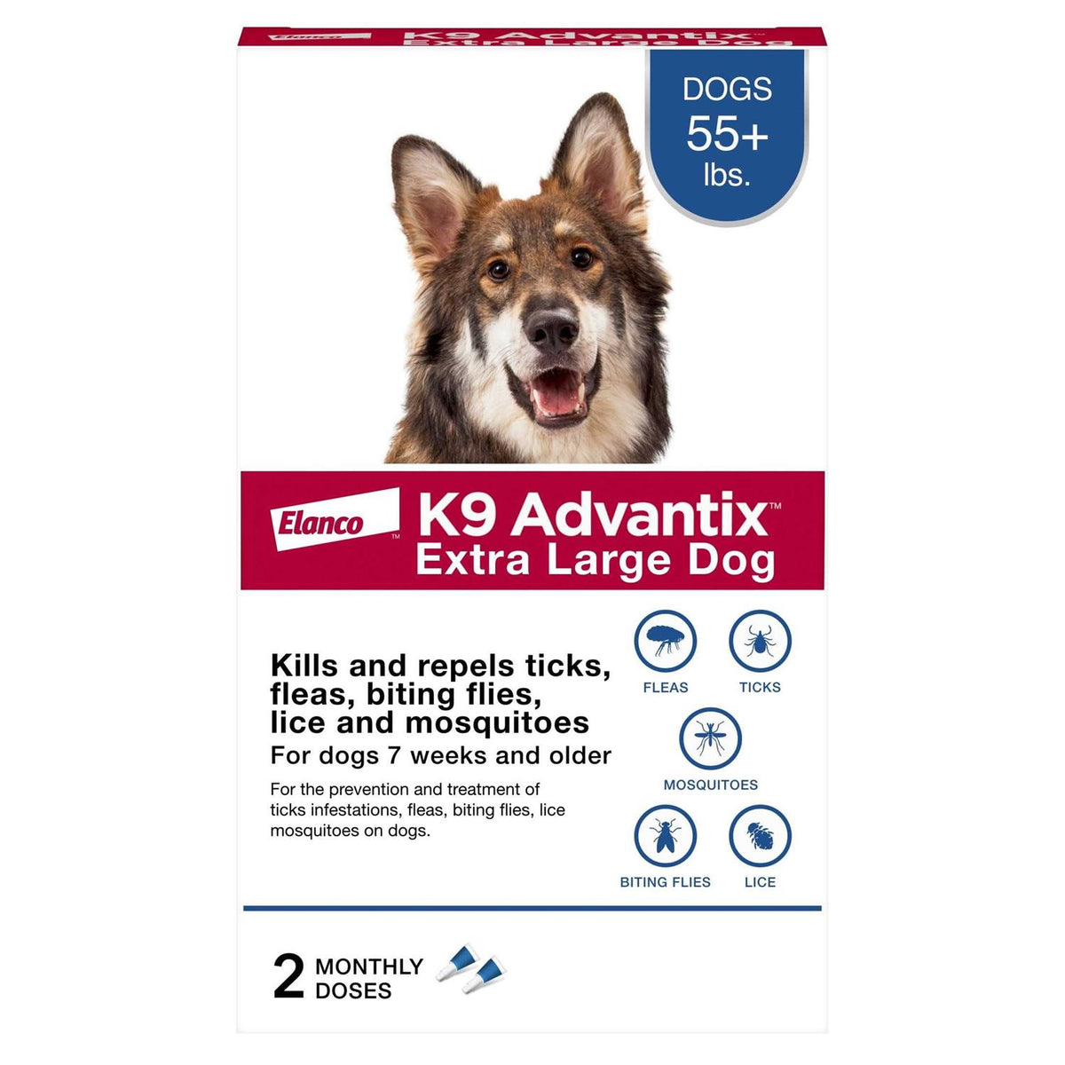 Flea Tick Mosquito Prevention for Extra Large Dogs Over 55 Lbs H736977