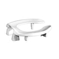 White Plastic Round Toilet Seat Q651545