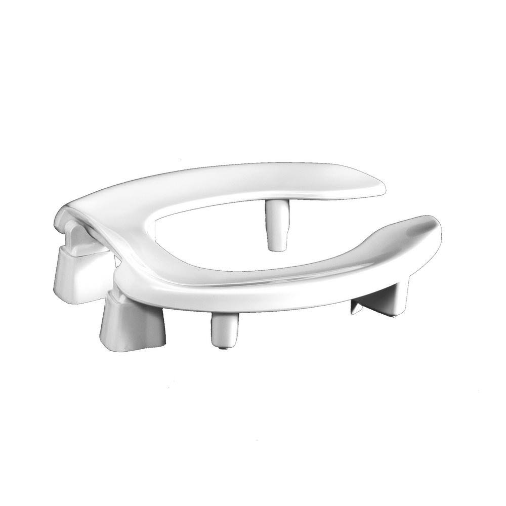 White Plastic Round Toilet Seat Q651545
