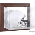 Brown Framed Wall-Mountable Helmet Display Case I7898