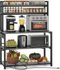 39.4 Inch Wide 5 Tiers Bakers Rack with 3 Power Outlets W938019