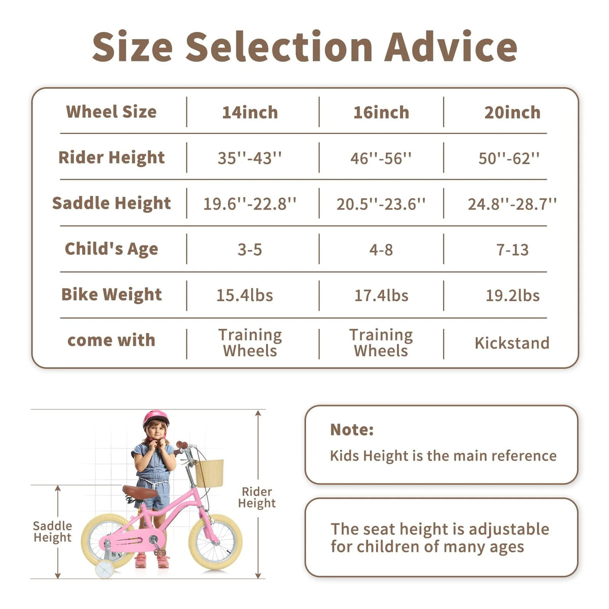 16 Inch Kids Bike with Handbrake Basket Training Wheels Yellow V585535
