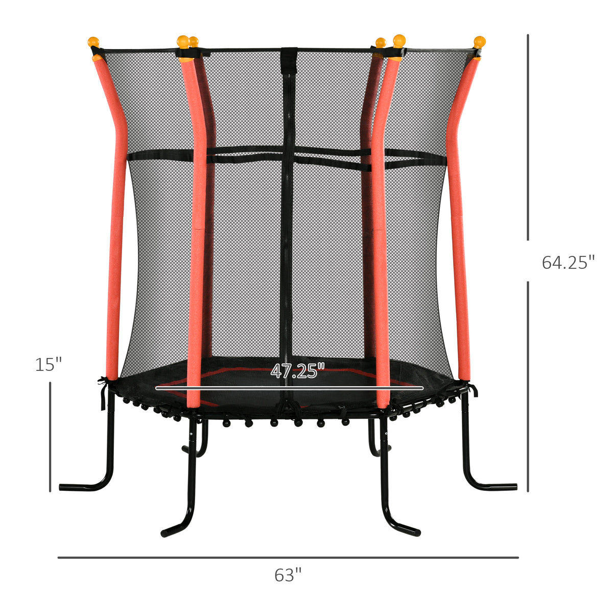 Red Kids Trampoline with Net L4046