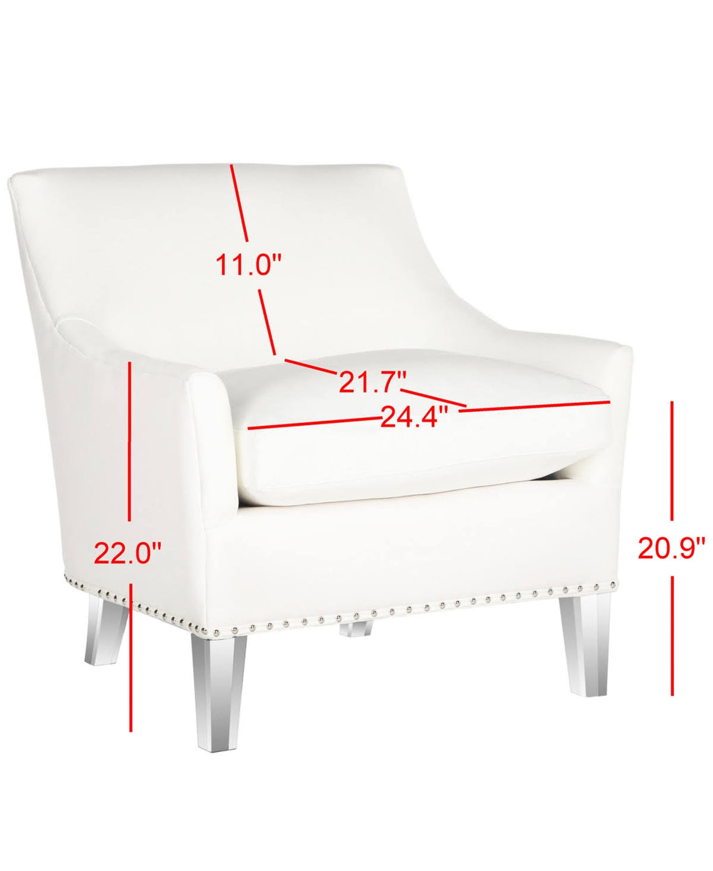White Tufted Club Chair O382