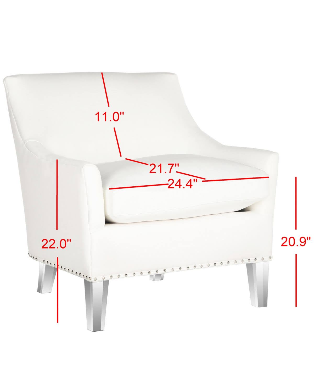 White Tufted Club Chair O382