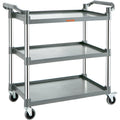 3-Tier Utility Service Cart with Wheels 220lbs Capacity U5371
