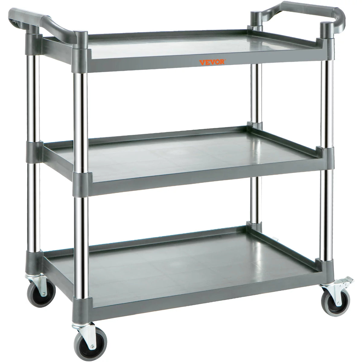 3-Tier Utility Service Cart with Wheels 220lbs Capacity U5371