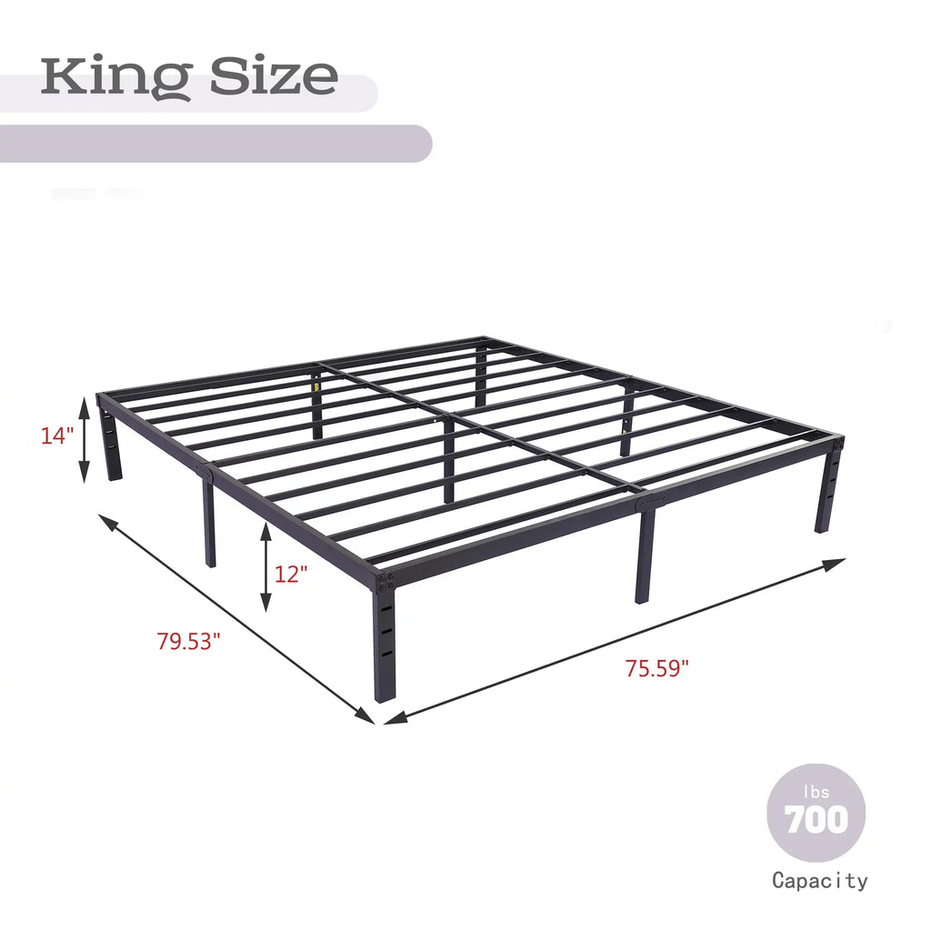 14 Inch Metal Platform King Bed Frame M426